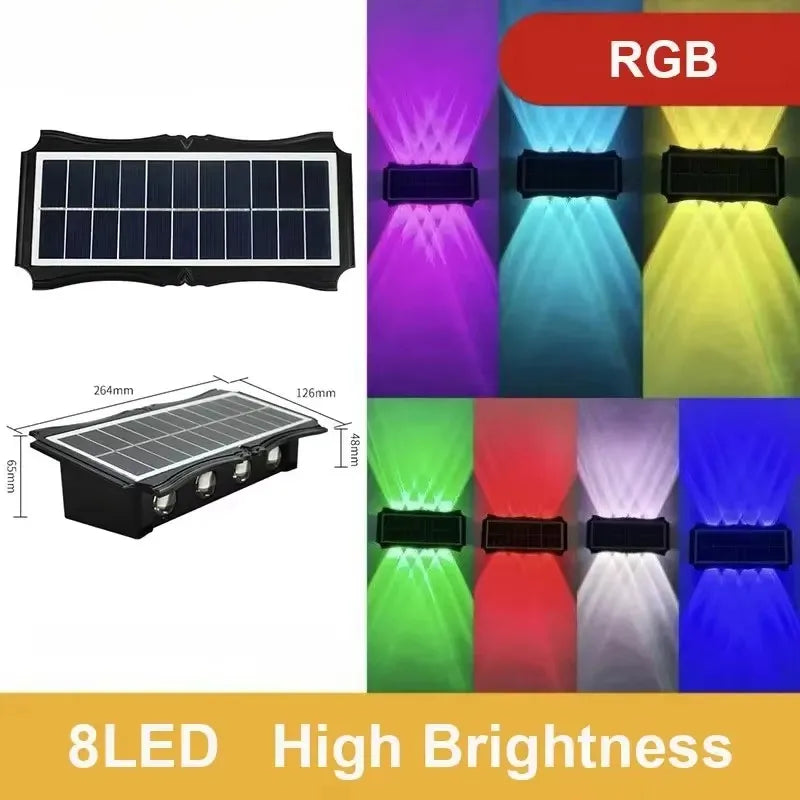 Solar Wall Lamp Outdoor Solar LED Light Waterproof Up And Down
