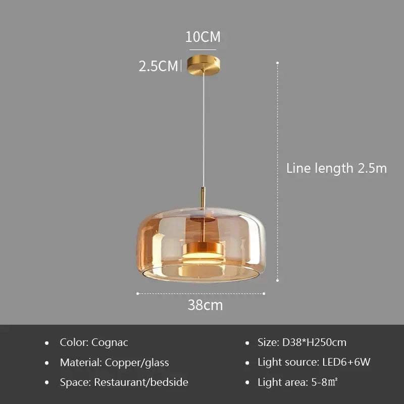 Modern Glass Pendant Light luxury Deco Nordic Led Hanging Light