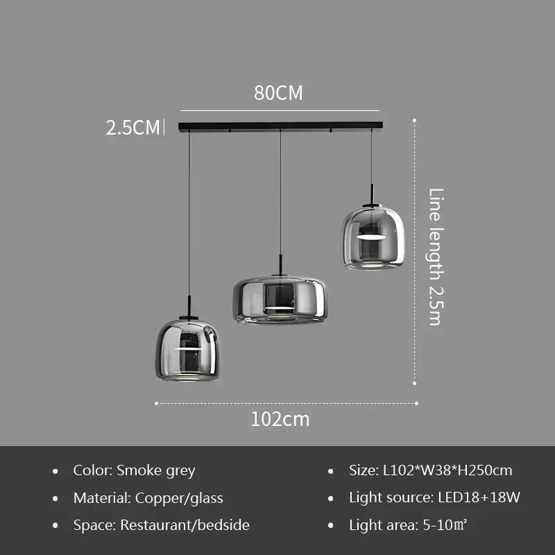 Modern Glass Pendant Light luxury Deco Nordic Led Hanging Light