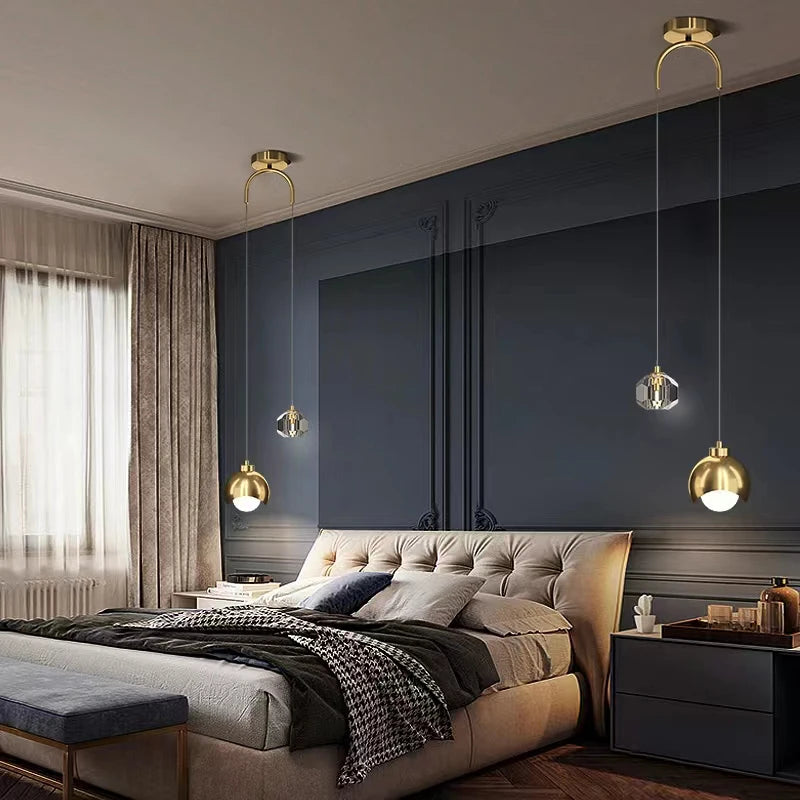 Modern Simple Crystal Pendant Light Luxury Hanging Lamp