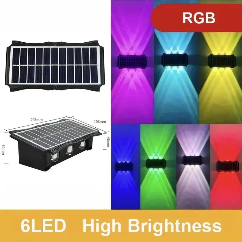 Solar Wall Lamp Outdoor Solar LED Light Waterproof Up And Down