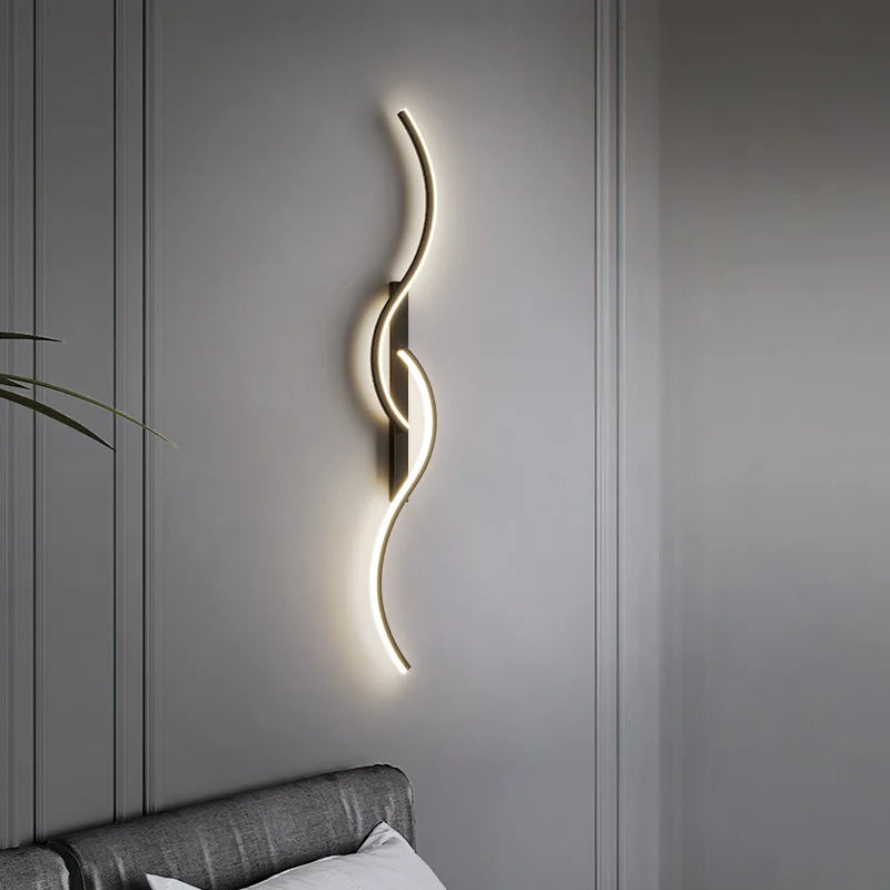 Modern LED Wall Sconce Strip Aluminum Wall Lamp Decor Lighting Fixtures