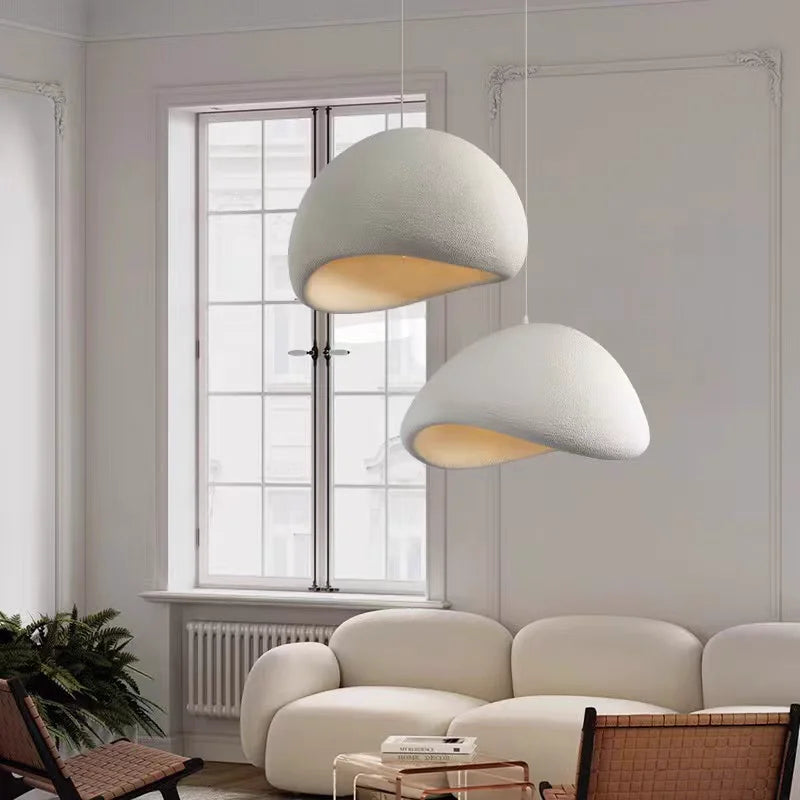 Nordic Wabi Sabi Ceiling Chandelier Modern E27 LED Dining Table