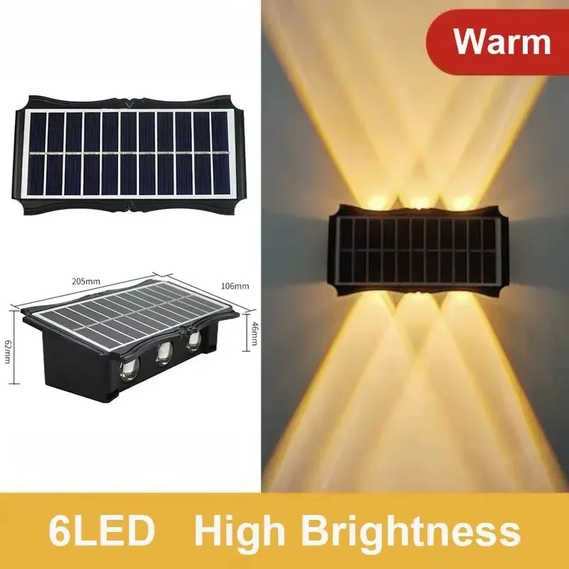 Solar Wall Lamp Outdoor Solar LED Light Waterproof Up And Down