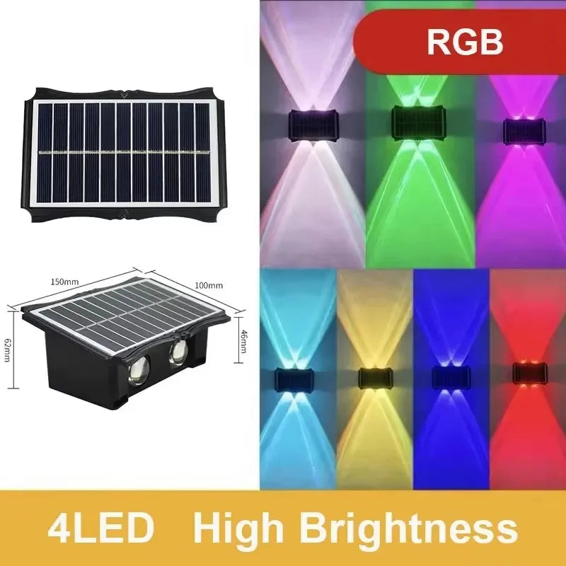 Solar Wall Lamp Outdoor Solar LED Light Waterproof Up And Down