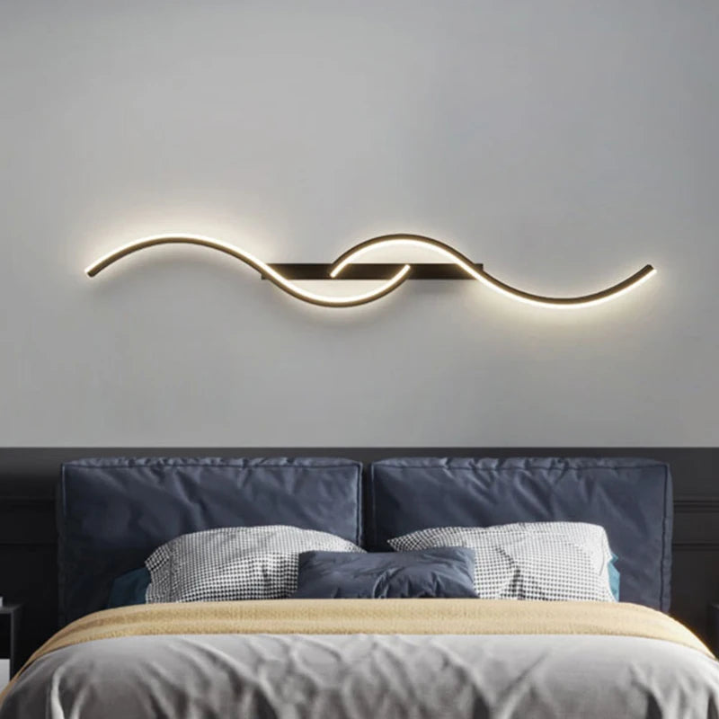 Modern LED Wall Sconce Strip Aluminum Wall Lamp Decor Lighting Fixtures