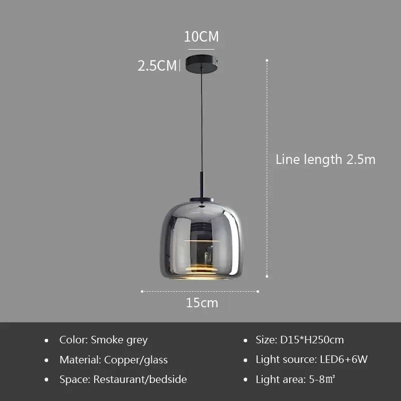 Modern Glass Pendant Light luxury Deco Nordic Led Hanging Light