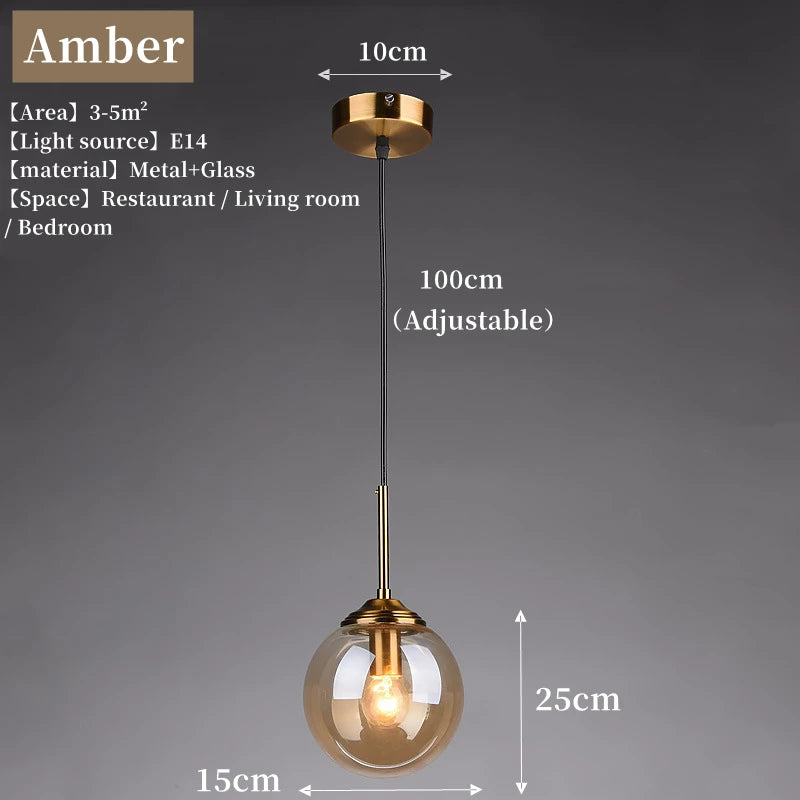 Modern Luxury Metal Chandelier Nordic Creative LED Glass