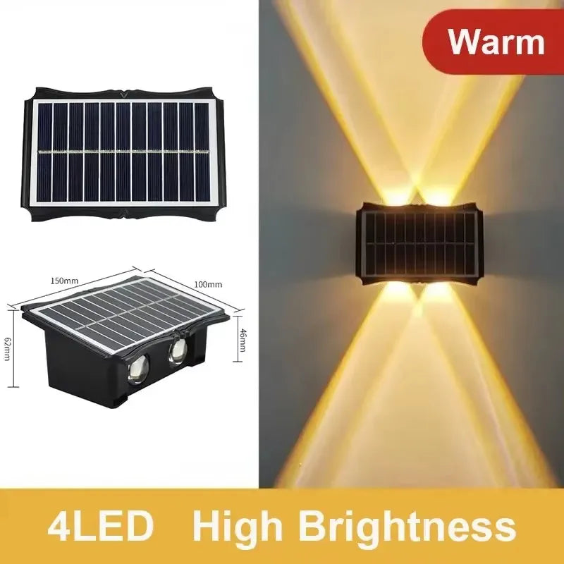 Solar Wall Lamp Outdoor Solar LED Light Waterproof Up And Down