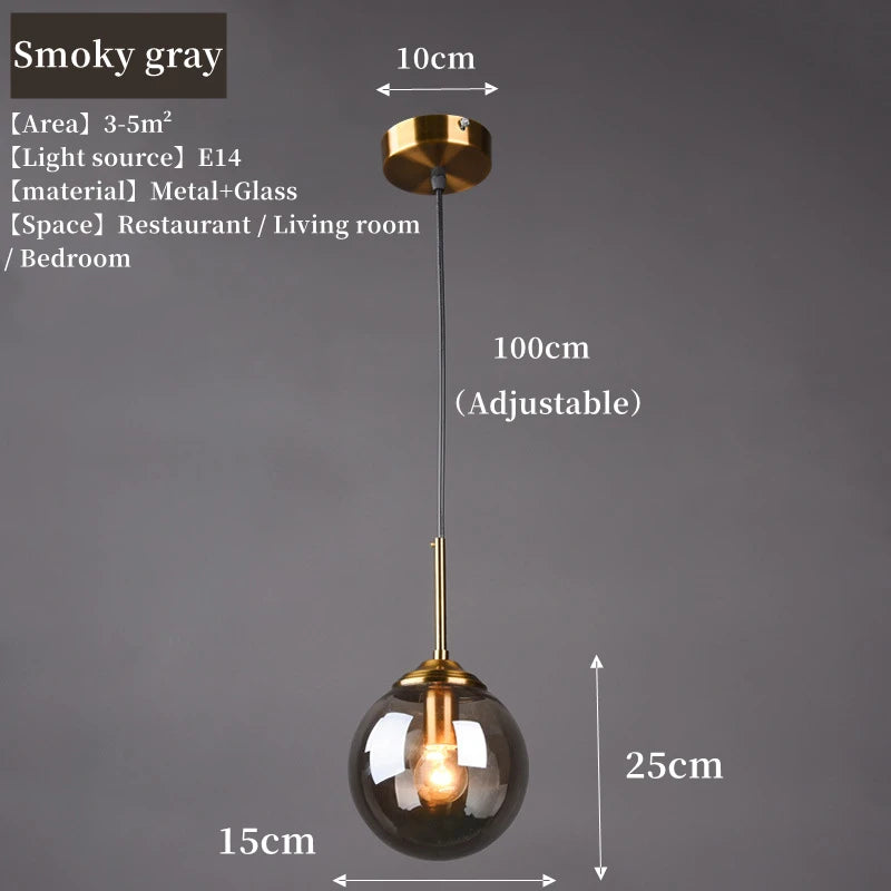 Modern Luxury Metal Chandelier Nordic Creative LED Glass