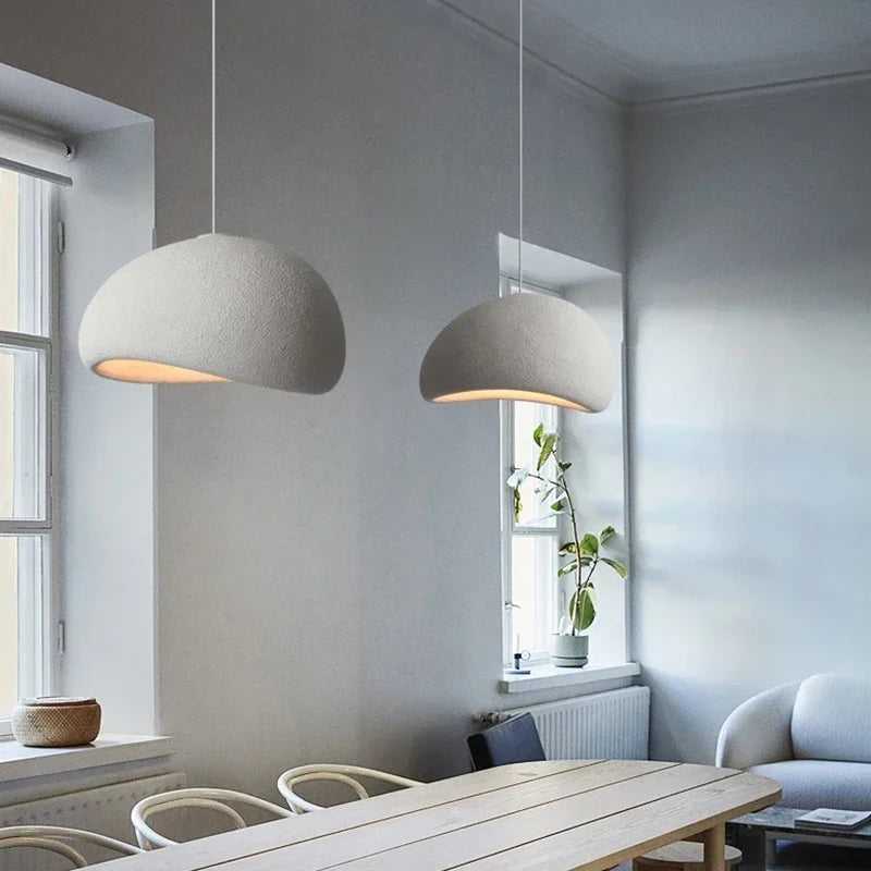 Nordic Wabi Sabi Ceiling Chandelier Modern E27 LED Dining Table