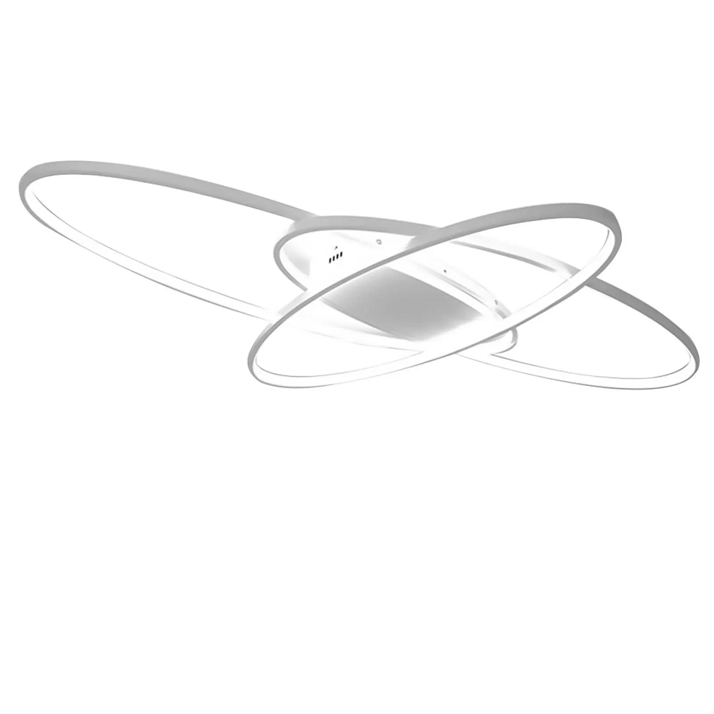 Modern Geometric LED Ceiling Light Black 70W Flush Mount