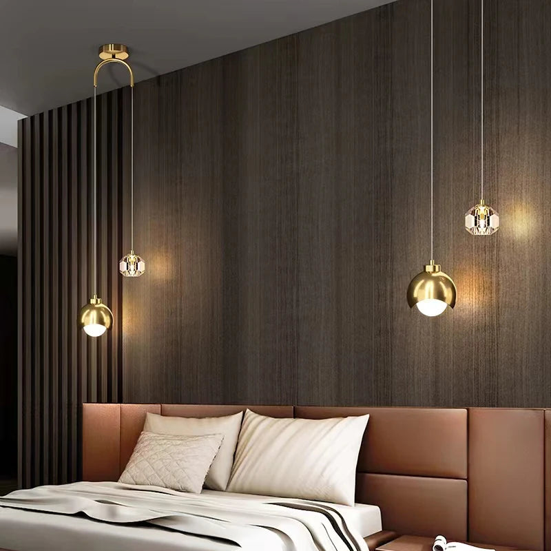 Modern Simple Crystal Pendant Light Luxury Hanging Lamp