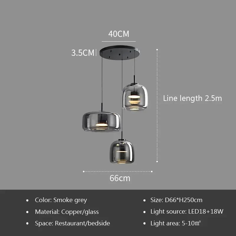 Modern Glass Pendant Light luxury Deco Nordic Led Hanging Light