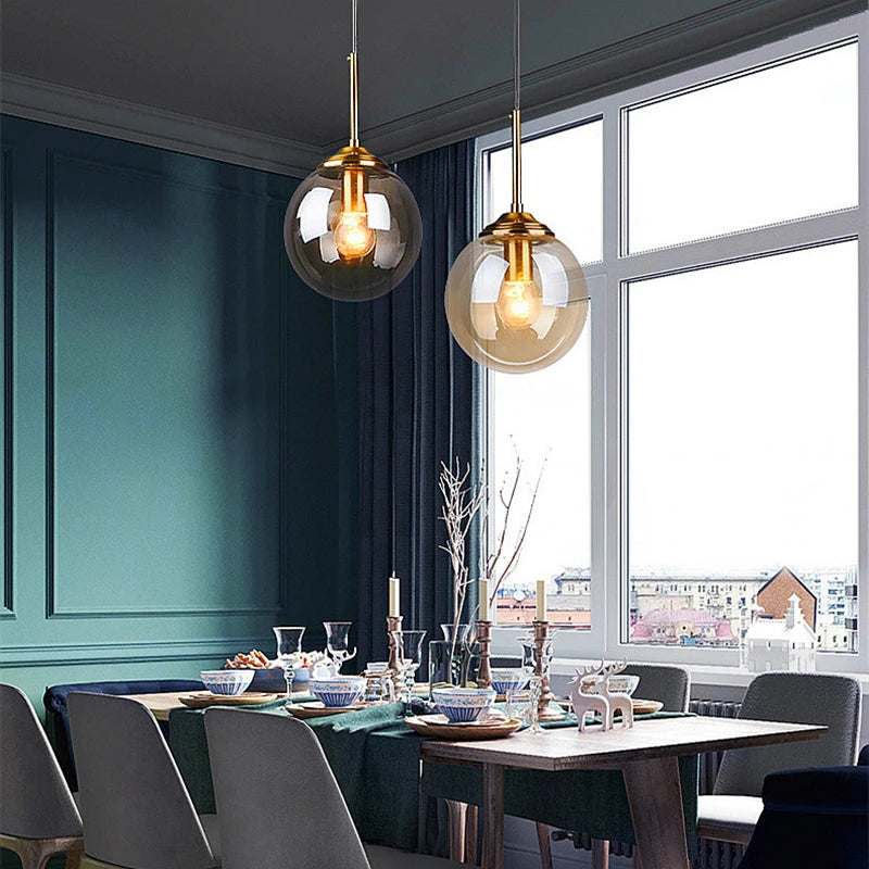 Modern Luxury Metal Chandelier Nordic Creative LED Glass