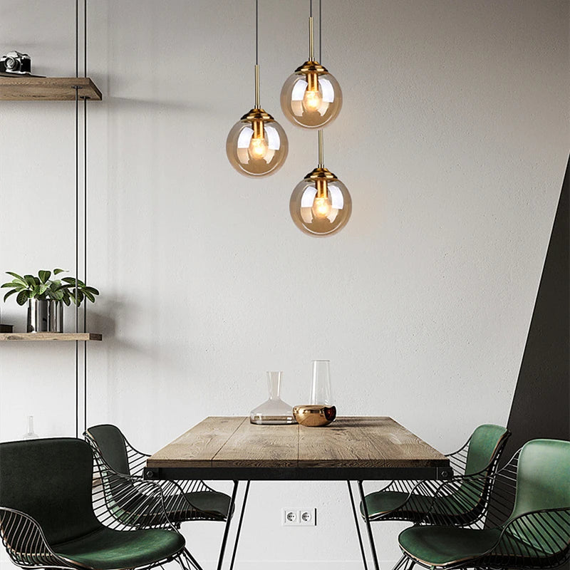 Modern Luxury Metal Chandelier Nordic Creative LED Glass