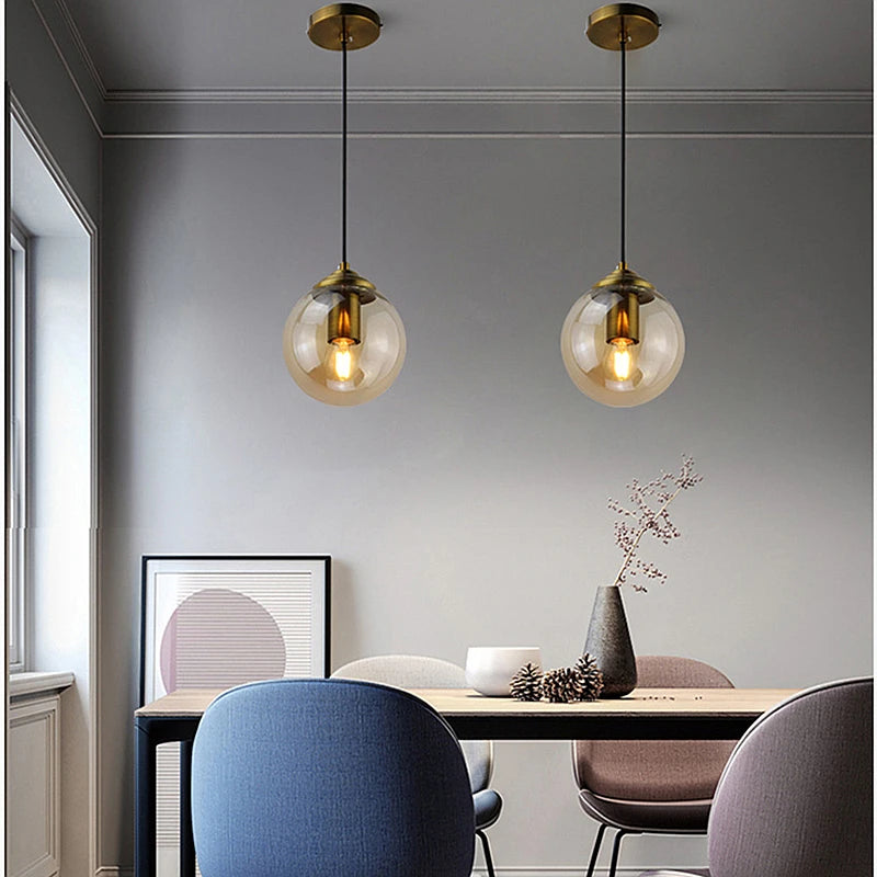Modern Luxury Metal Chandelier Nordic Creative LED Glass