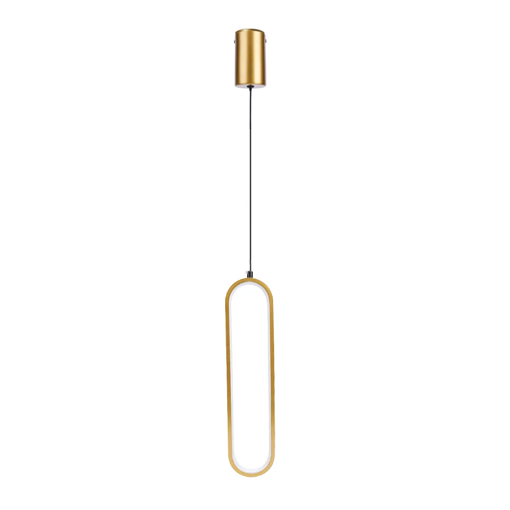Long Line Light Gold Black Nordic Bedroom Suspensions Luminaire