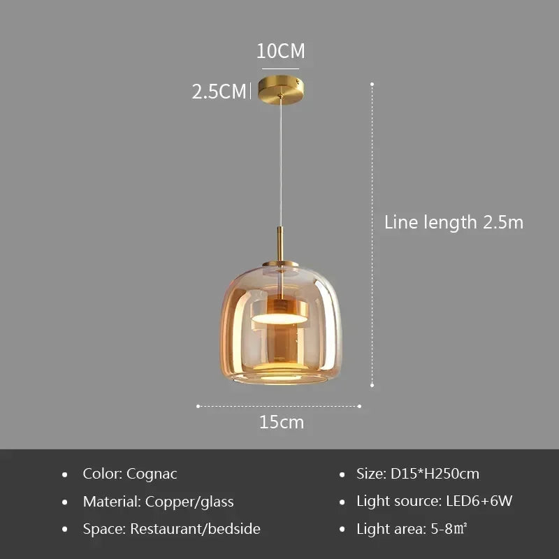 Modern Glass Pendant Light luxury Deco Nordic Led Hanging Light
